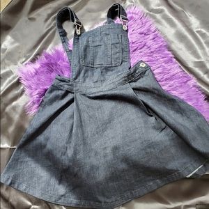 Denim overall dress